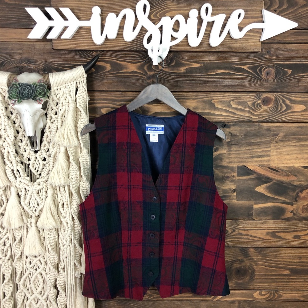 Pendleton | Plaid Button‎ Down Vest